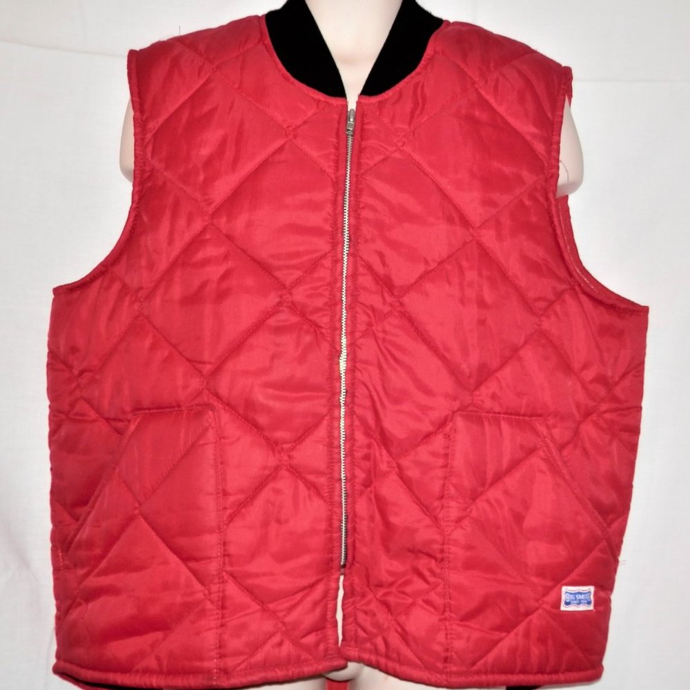 Big Smith XL Mens Zip Quilted Puffer Vest Red H553